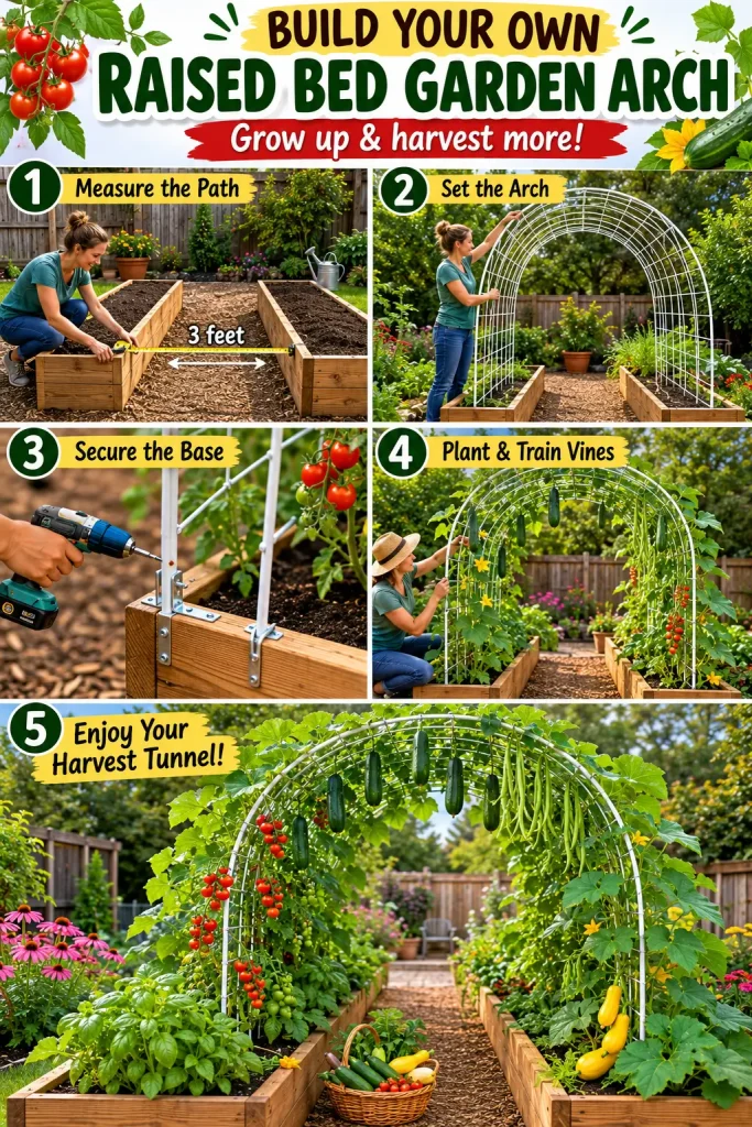 DIY Raised Bed Garden Arch