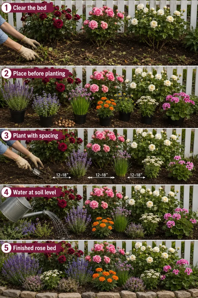 8 Companion Plants That Help Roses Grow Healthier and Look More Beautiful