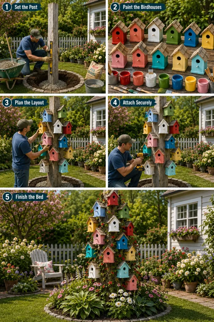 DIY Birdhouse Tower