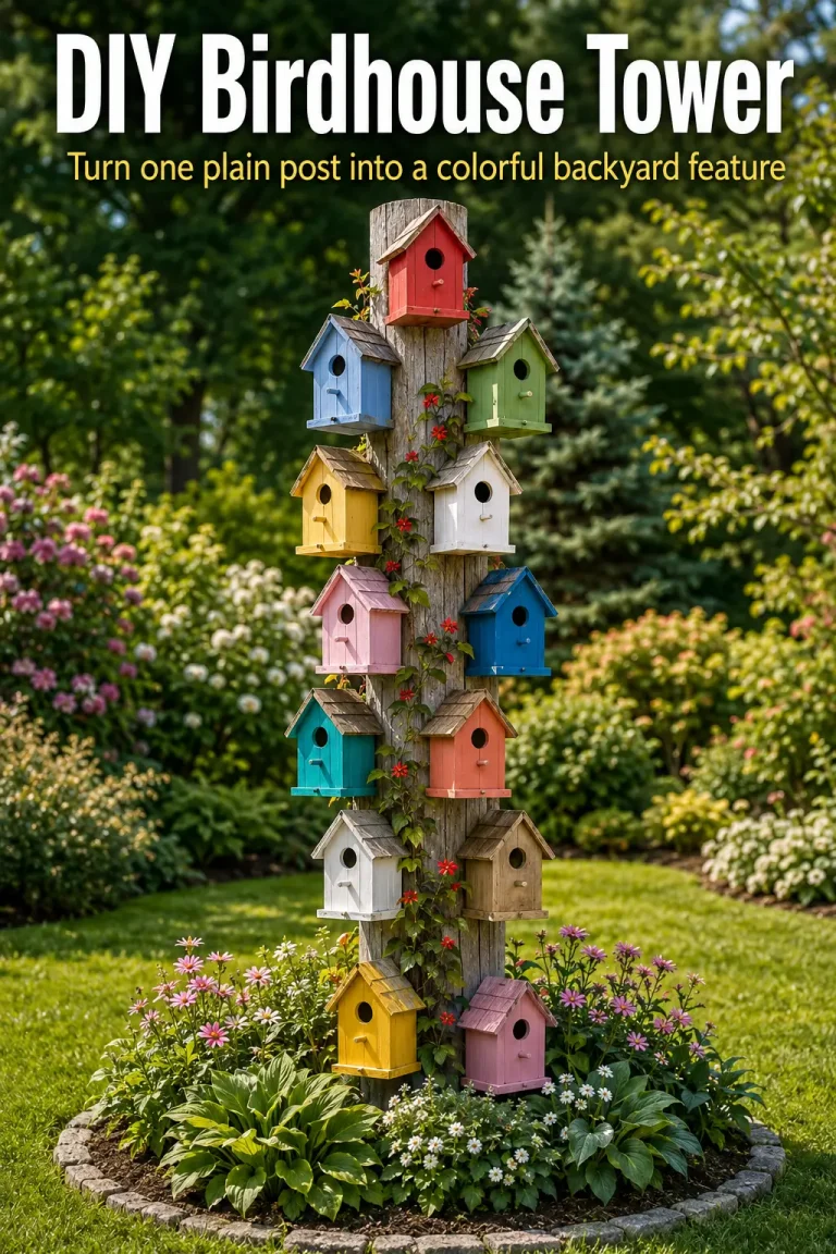 DIY Birdhouse Tower
