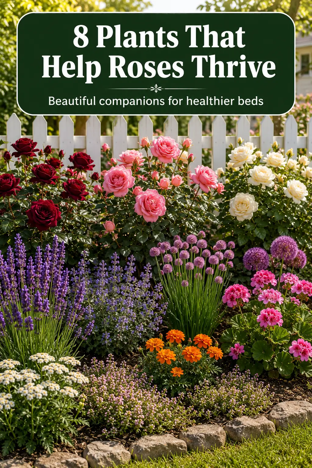 8 Companion Plants That Help Roses Grow Healthier and Look More Beautiful