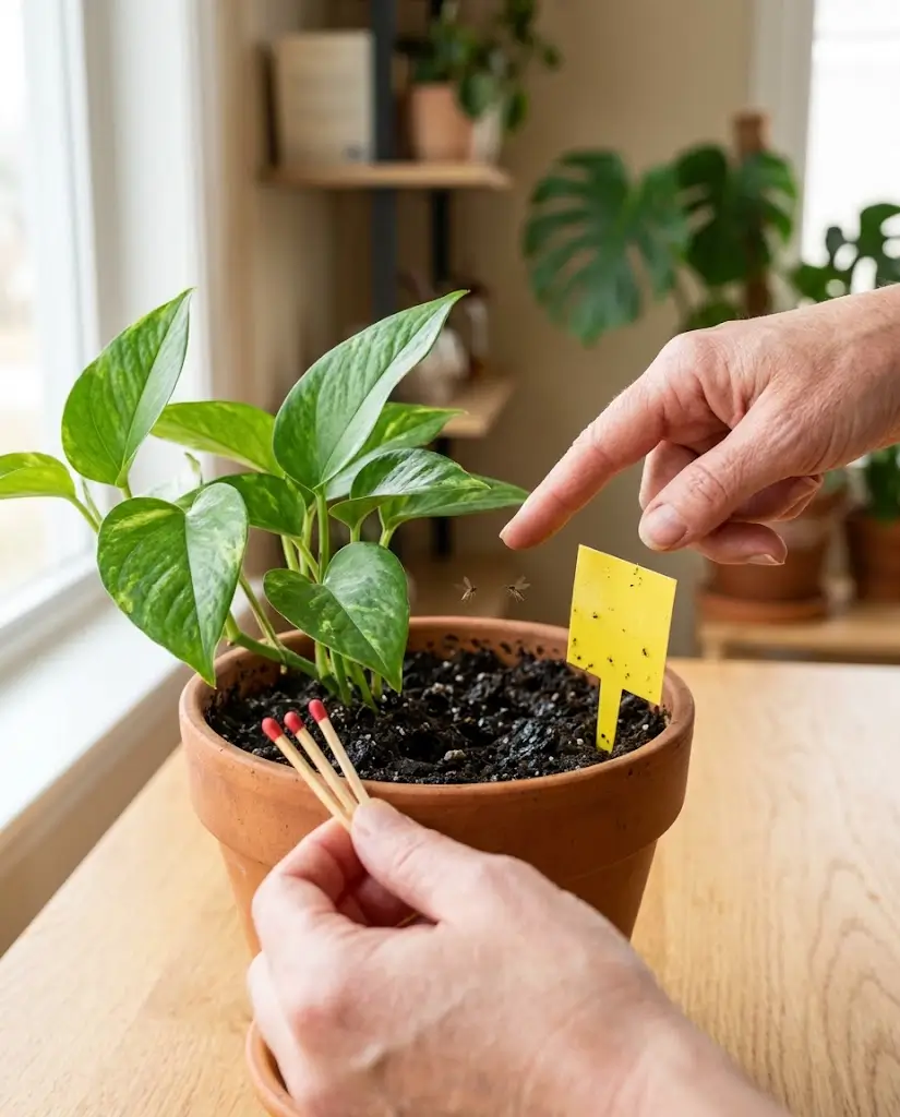 Do Matchsticks Kill Fungus Gnats? What Actually Works for Houseplants