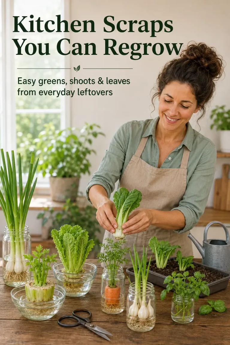 Kitchen Scraps You Can Regrow: Easy Greens, Shoots, and Leaves From Everyday Leftovers