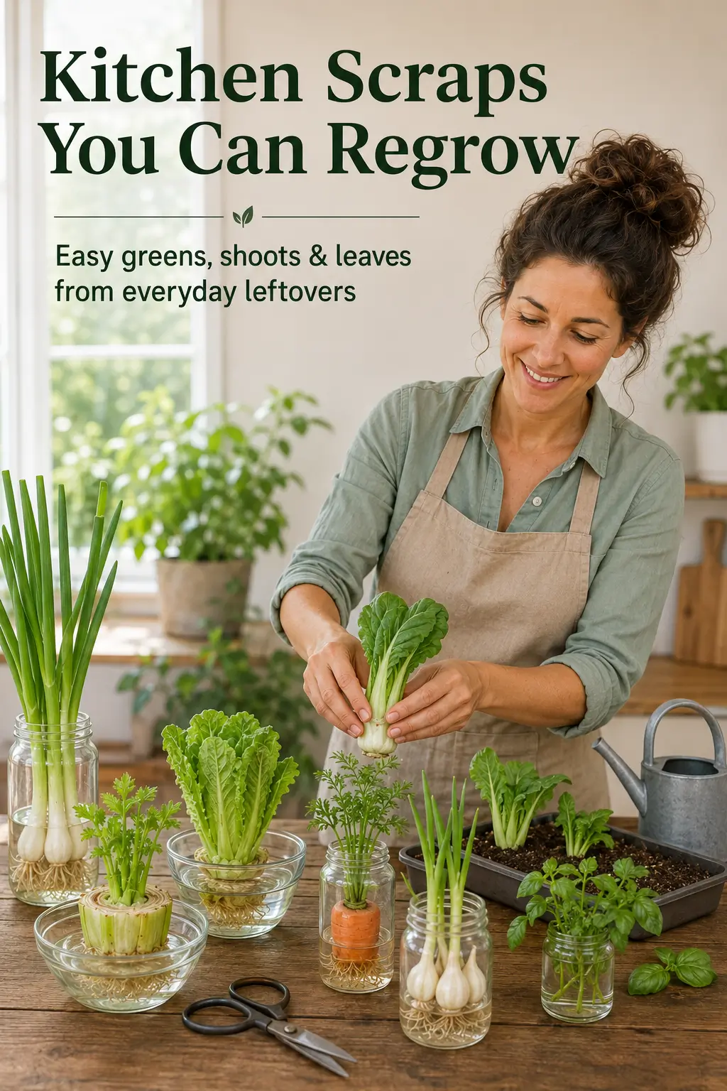 Kitchen Scraps You Can Regrow: Easy Greens, Shoots, and Leaves From Everyday Leftovers
